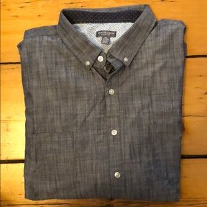 Polished denim button down